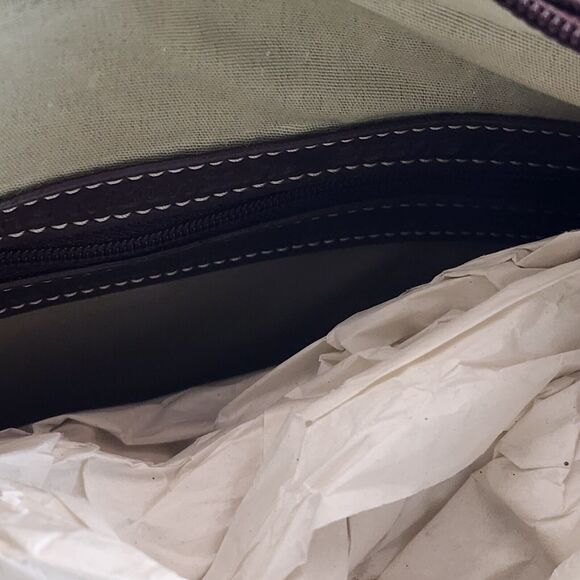 Stone Mountain Green Leather Weaved Straw Look Purse Shoulder Handbag - Picture 11 of 14